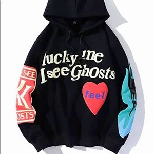 Lucky Me I See Ghosts Large Black Sweatshirt